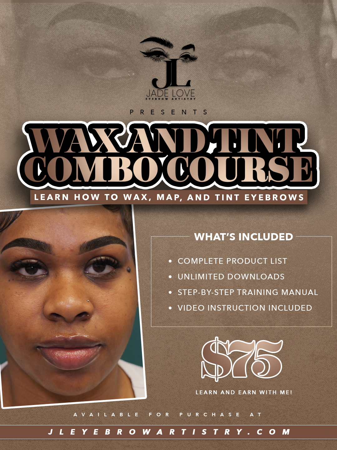 The ULTIMATE brow mapping, wax, and tint course.